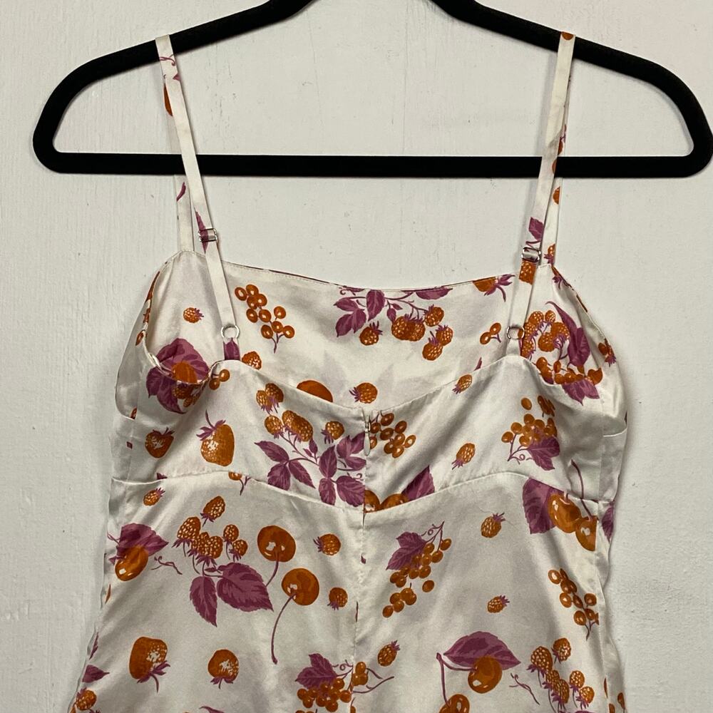 Reformation Jasmin Parfait Cherry 100% Silk Slip Mini Dress Size 0 - Picture 6 of 14